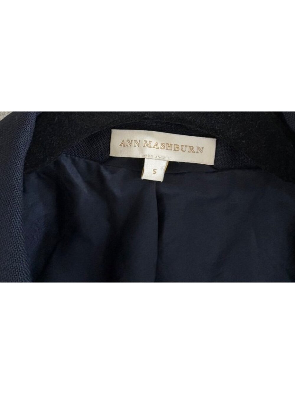 ANN MASHBURN Size S Ghost Blazer Navy Jacket EUC - Picture 4 of 16
